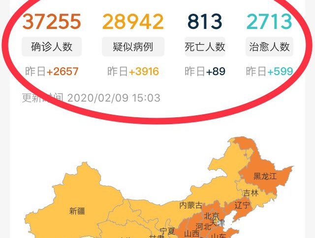 【上海】コロナウイルス現地状況-アプリで情報を確認、2020年2月9日（日）