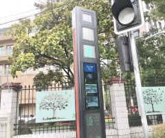 【上海-2020年】歩行者用信号機に監視カメラ、交通ルールを管理している
